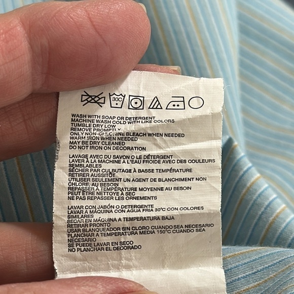 Quiksilver Button Front Short Sleeve Camp Shirt Men's L Blue Striped Outdoors - Picture 11 of 13